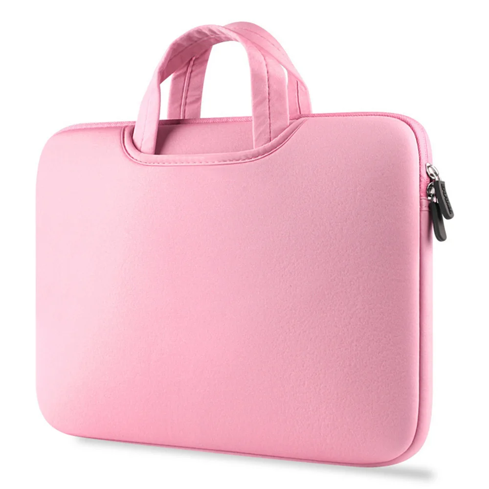 1 шт. универсальная сумка для ноутбука чехол сумка Противоударный ноутбук чехол для MacBook Air Pro hp Dell lenovo 11 13 14 15 дюймов - Цвет: Розовый