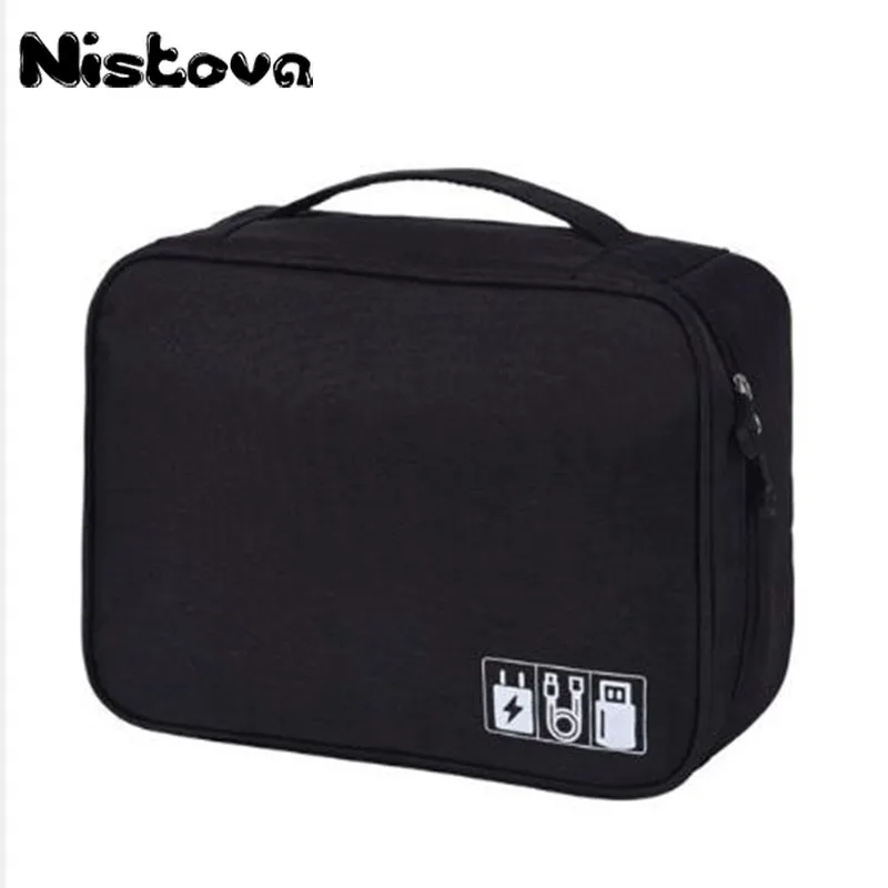 

Multifunction Digital Accessories Receiving Bag Waterproof Polyester USB Cable Charger Mobile Power Travel Packing Organizer