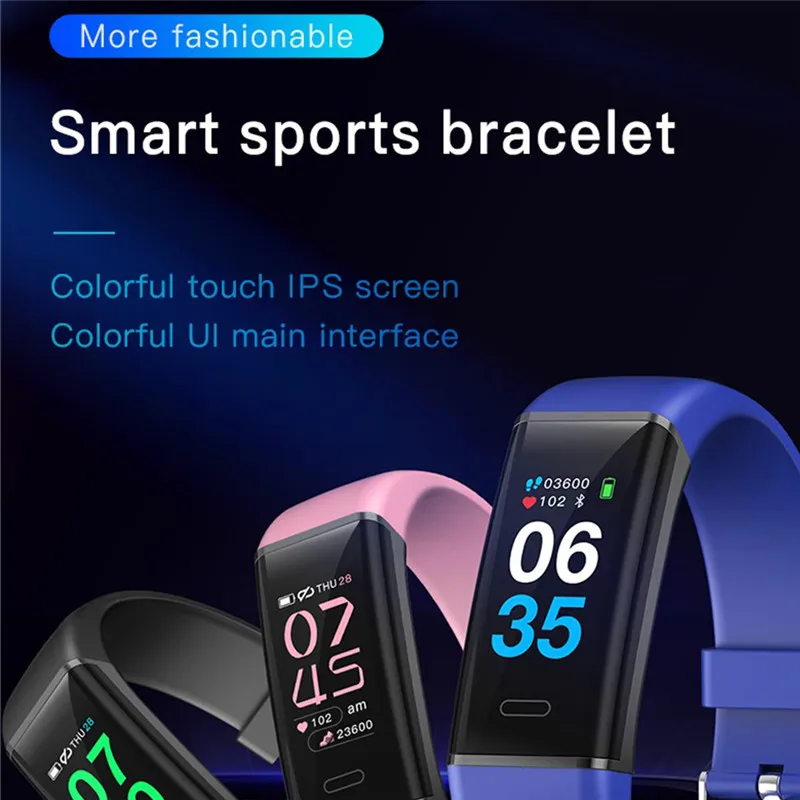 MK05 Smart Bracelet Heart Rate Monitor Blood Pressure Fitness Tracker IP67 Waterproof Bracelet Multi Sport Mode Wristband