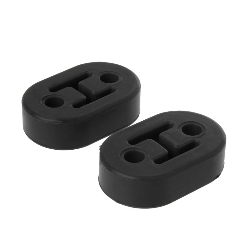 

2x Heavy Duty Exhaust Hanger Bushing Support 2 Holes Bracket Rubber Mount qyh