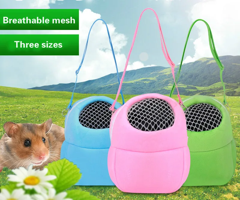 

Small pet backpack to carry out squirrel chinchilla Dutch pig cotton hamster single shoulder outside bag mesh piece breathable