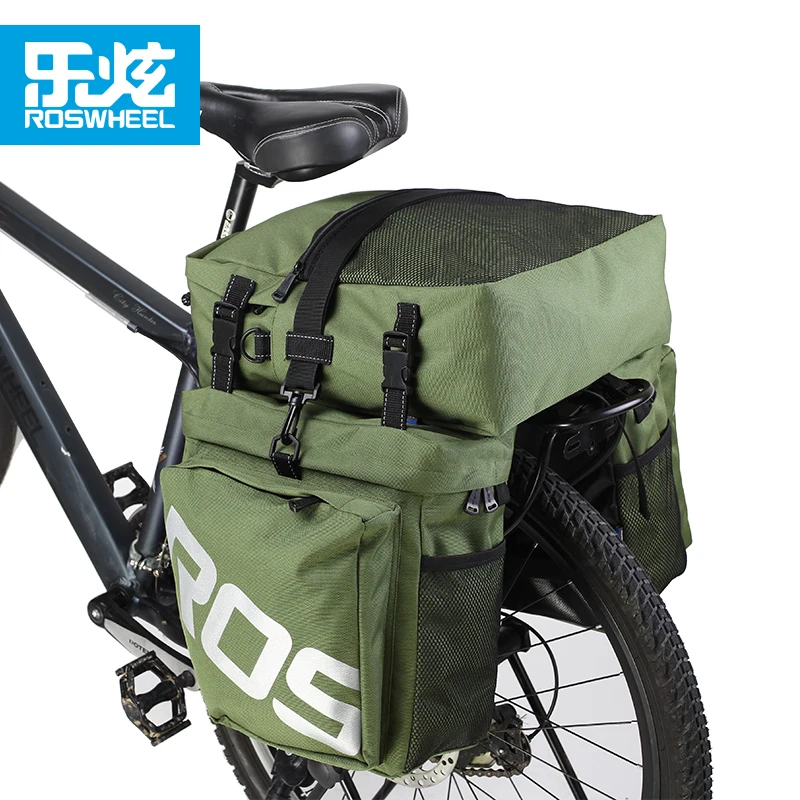 

ROSWHEEL bike bag bicycle trunk bag mtb cycling cycle rack pack bags bycicle accessories 3 in 1 37L capacity waterproof