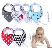 Детские нагрудники, хлопковые нагрудники полотенца для кормления новорожденных девочек и мальчиков, шарф с треугольниками для малышей, бандана, милые Слюнявчики
