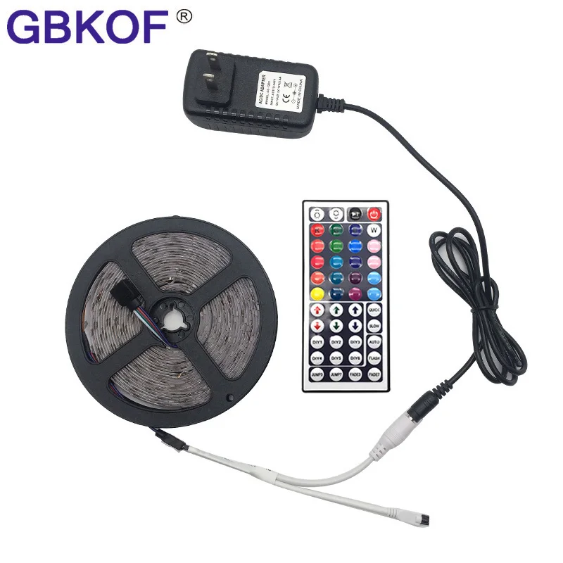 

LED Strip Light RGB LED 5050 SMD 2835 Flexible Ribbon RGB Stripe 5M 10M 15M tape diode DC 12V+Remote Control+Adapter EU/US/UK/AU