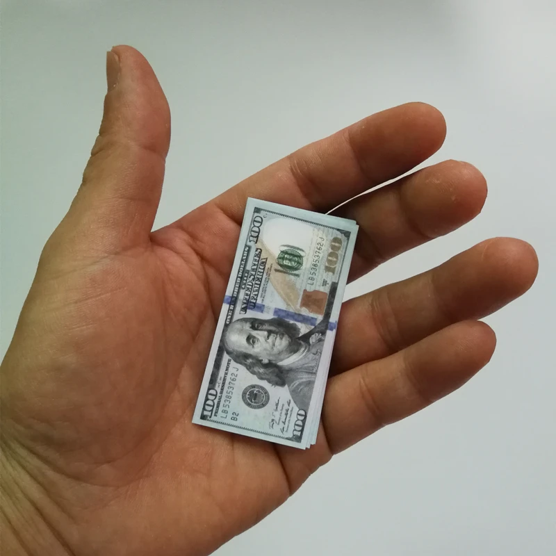 

Party Creative Gift Mini Dollar Toy Money 100 Dollar Small Size Reduced Edition Double Side Simulated Money Euro Paper Toy