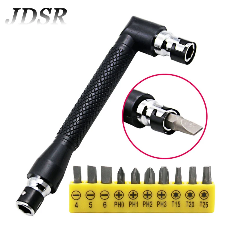 

JDSR Mini Ratchet Wrench Set 1/4"Bits Universal key Screwdriver 6.35mm Quick Easy Socket Wrench Rods Screwdriver Hand Tool Set