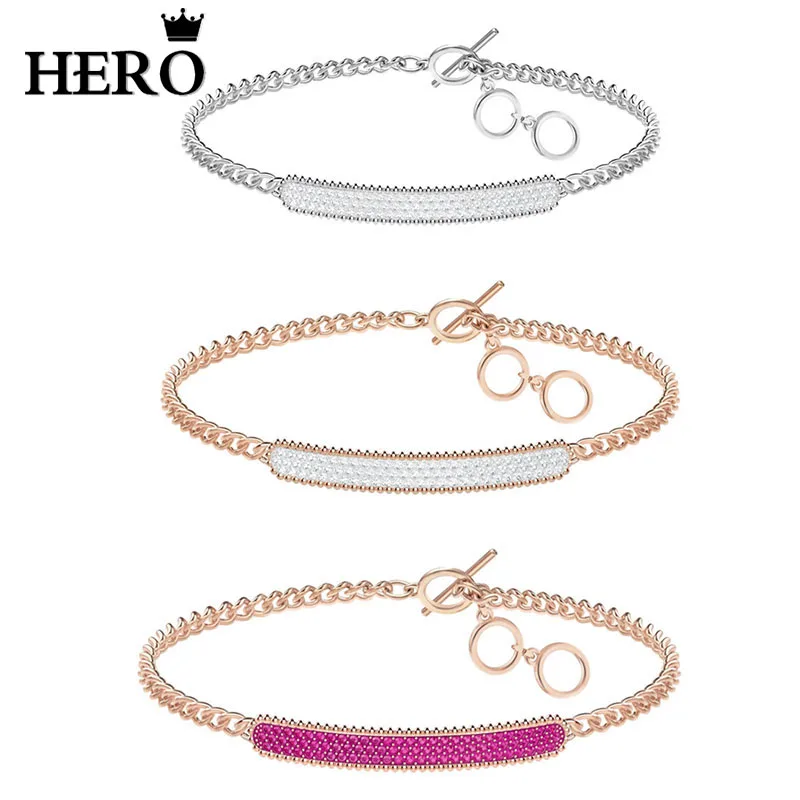 

HERO Original Reprint High Quality 1:1 SWA Multicoloured Cubic Zirconia Bracelet With Logo Free Envelope Mail