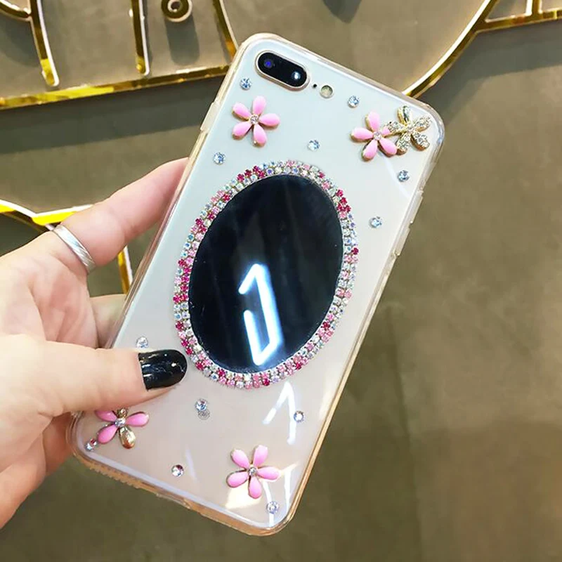 

Luxury Silicone Bling Glitter Crystal Mirror Phone Case For Samsung Galaxy S8 S9 S10 Lite S10 Plus A8S A5 A6 A7 A8 A9 2018 Cover
