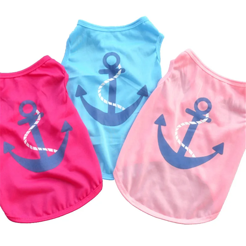 Thin & Breathable Polyester Pet Clothes for Small Dogs Cats Cute Puppy Dog Cat Vest Shirt T-shirt in Spring and Summer1