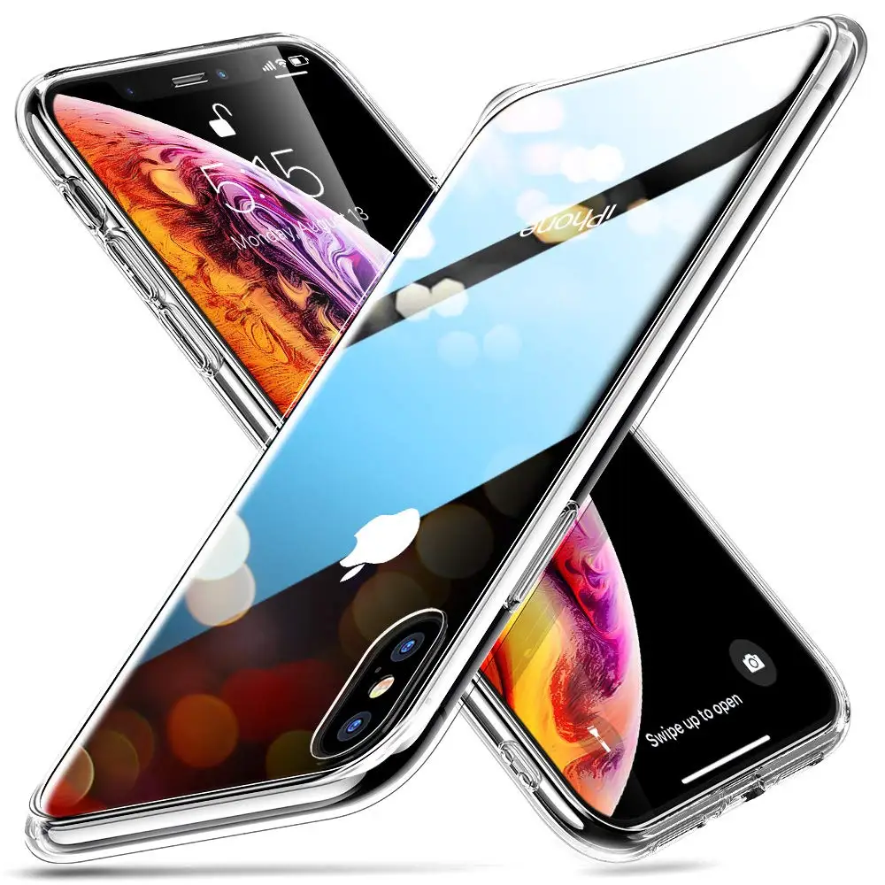 GKK Оригинальный чехол для Apple iPhone X XS из закаленного стекла мягкий ТПУ полная