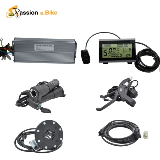 Cheap 48V 1500W Electric Bicycle Electric Components Parts for 1500W Controller LCD Display Twist Throttle Brake Lever PAS