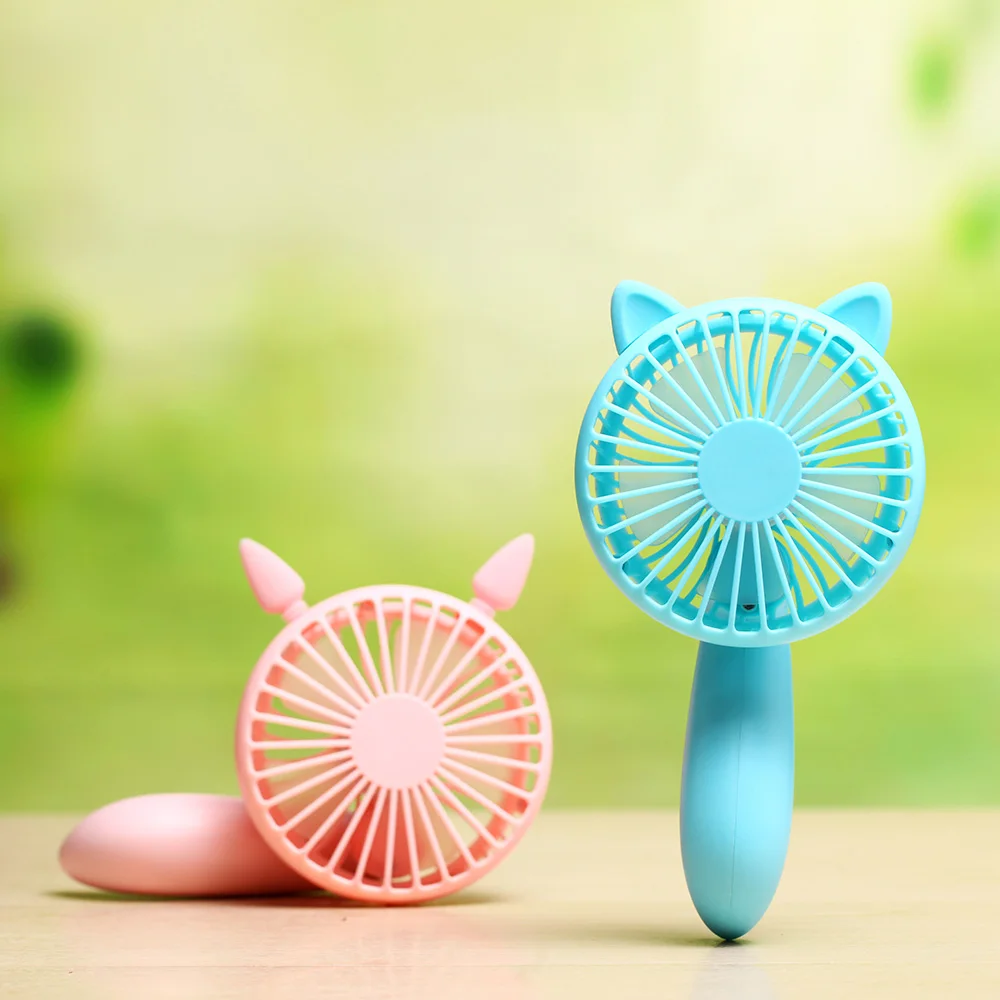 

New Arrival Cat/Totoro Handheld Fan For Home Office Outdoor USB rechargeable Cooling Fan 4 Colors