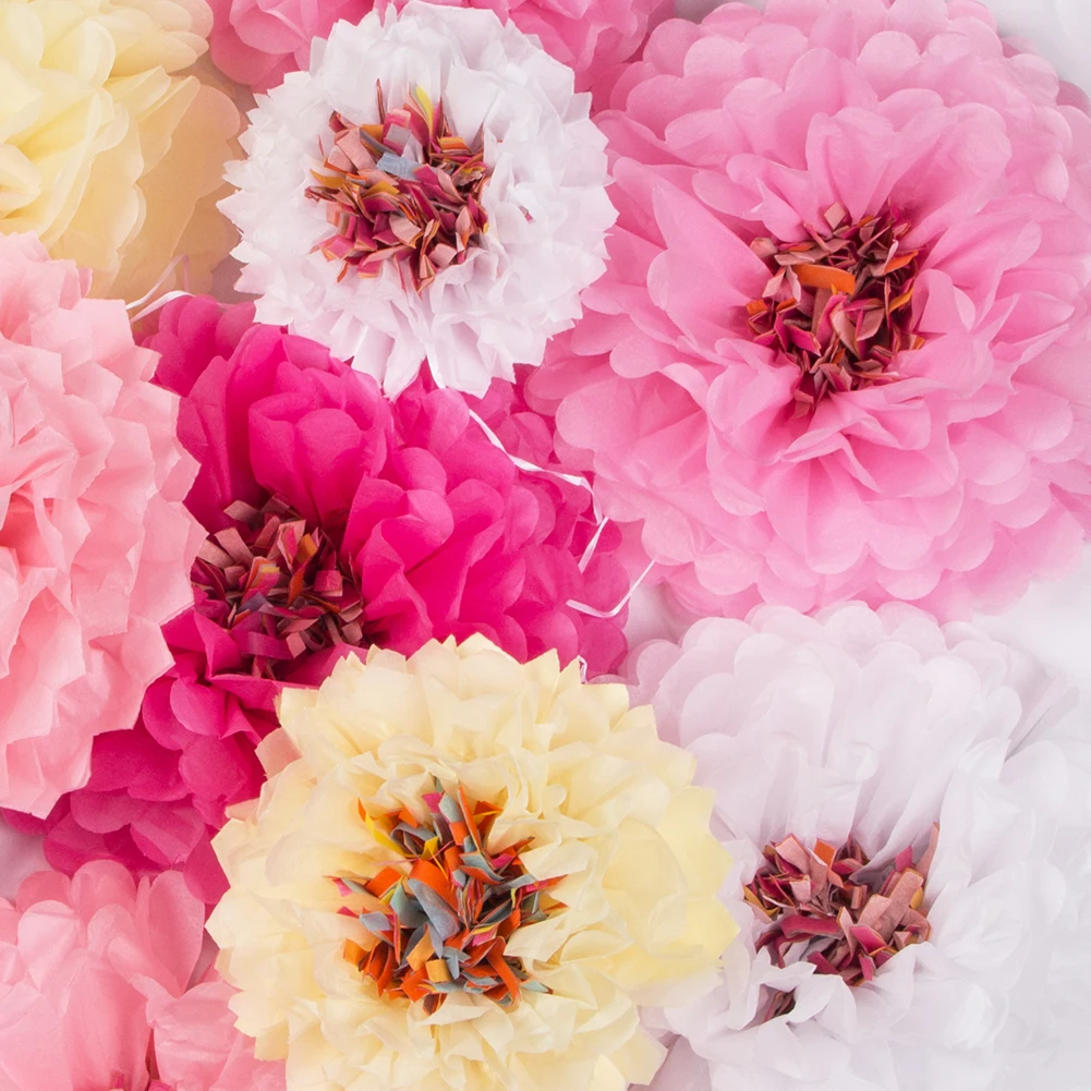 

Tissue Paper Pom Pom Flowers Kit Chrysanth Artificial Flowers Wall Photo Backdrop Wedding Decoration Birthday Shower Tea Party