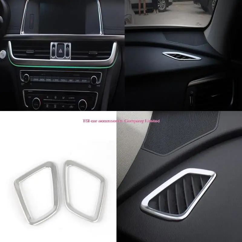 3pcs car styling Chrome Interior center upper AC Air Vent Outlet Cover Trim Cover for Kia