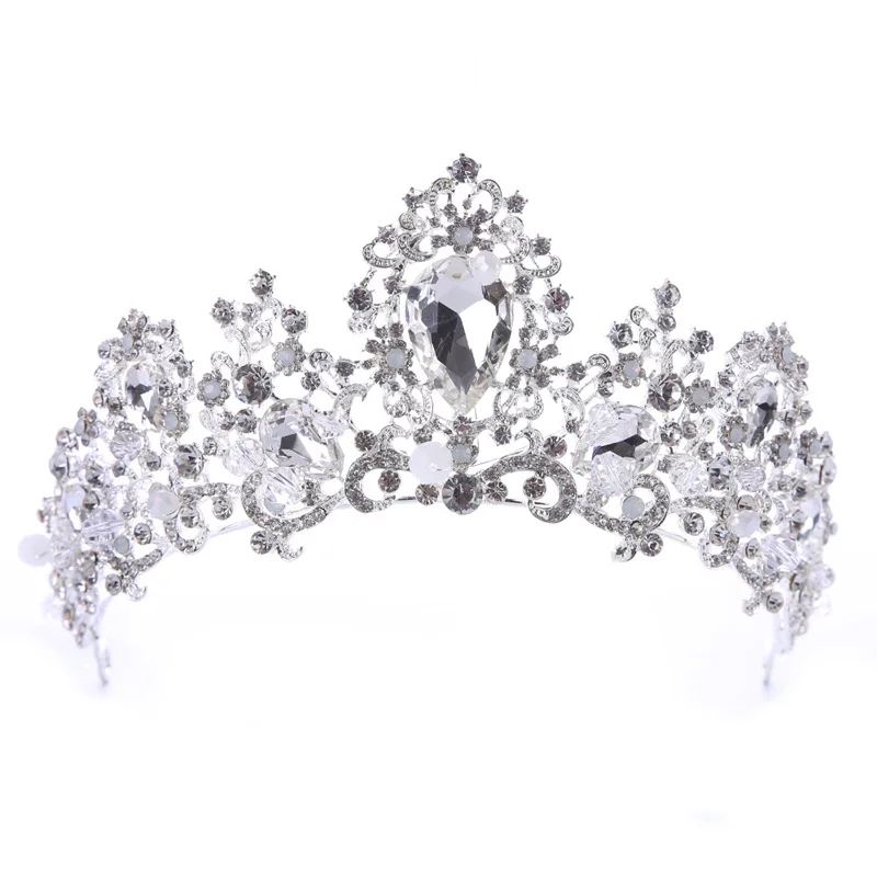 Vintage Baroque Wedding Crystal Tiaras And Crowns Brides Headband Hairbands Bridal Rhinestone Pageant Hair Jewelry | Украшения и