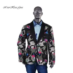 Крутые Клубные пиджаки костюм куртки костюмы для торжественных случаев Топы; пальто Бизнес африканская Дашики Для мужчин одежда вечерние