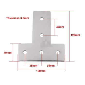 

3PCS European Standard Carbon Steel T-Type Connection Plate for 4545 Aluminium Extrusion Profile