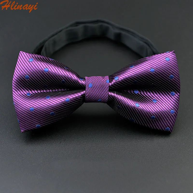 Hlinayi Мужская мода Британский Стиль полиэфир галстук-бабочка