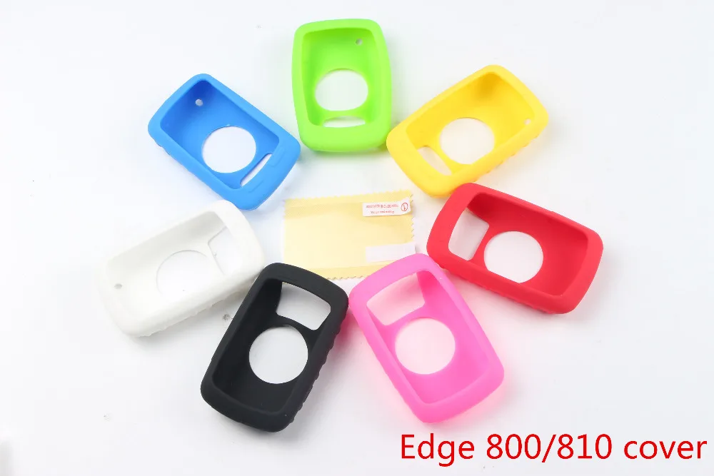 

Cycling bike speedometer stopwatch computer Silicone Rubber Protect Case/cover+LCD Screen Film Protector For Garmin Edge 800 810