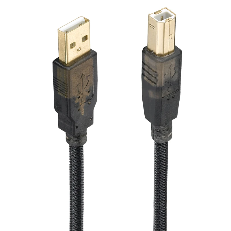 Кабель для принтера Bochara с нейлоновой оплеткой, USB 2,0, тип A, тип B, M/M, фольга+ Плетеный экранированный позолоченный кабель, 1,8 м, 3 м, 4,5 м, 7,5 м, 10 м, 15 м