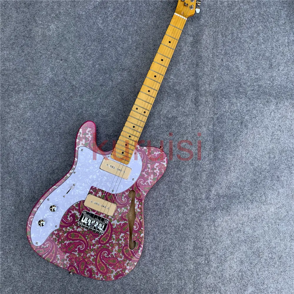 Avril Guitare Electrique Tele Pour Gaucher Guitare Avec Fleur Rose Speciale Pour Le Spectacle Cadeau D Anniversaire Pour Amis Aliexpress