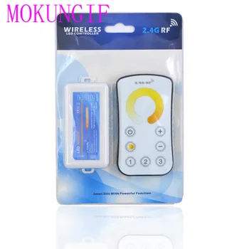 

5pcsDC12V~24V LED Strip Controller RF 2.4G Wireless Touching LED WW/CW adjust color temperature Remote Controller + WW/CW LED