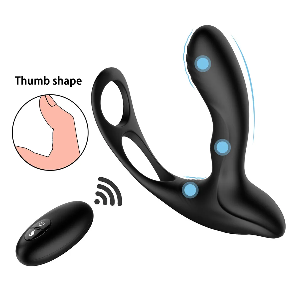 Heating Prostate Massage Vibrator Sex Toys For Men Waterproof Prostate Stimulator Butt Plug Delayed Ejaculation Ring Toy For Men (3)