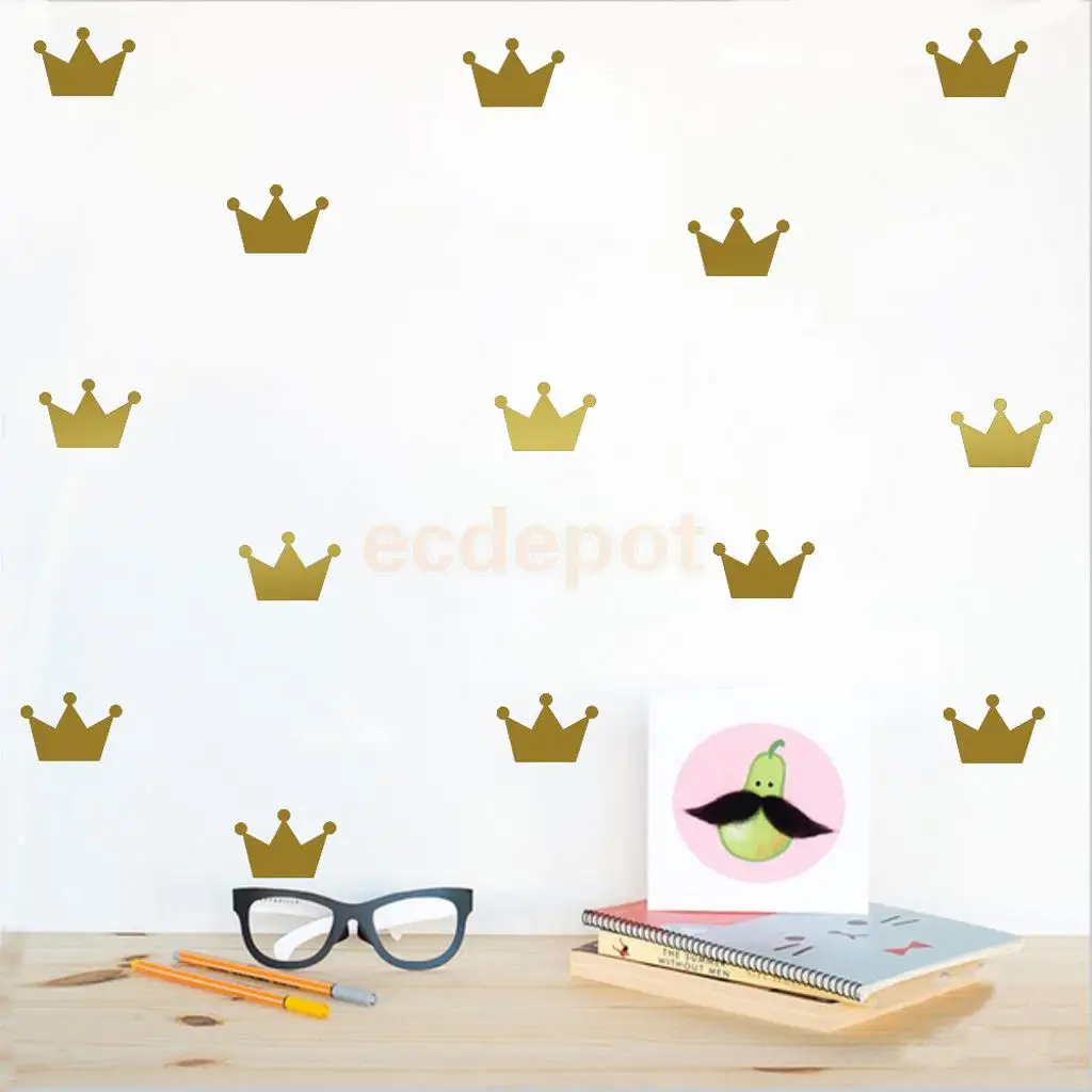 18/set Princess Crown Wall Sticker Decal Vinyl Art Girl ...