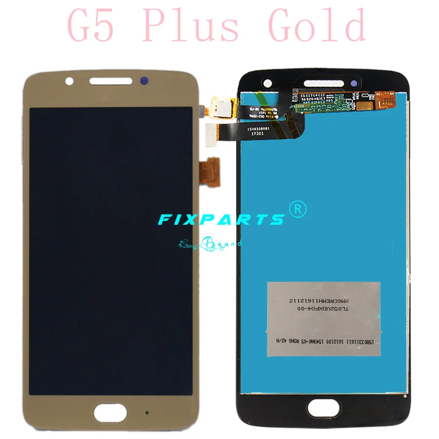 Черный/золотой/белый экран для MOTO G5 сенсорный дигитайзер Plus ЖК дисплей XT1683