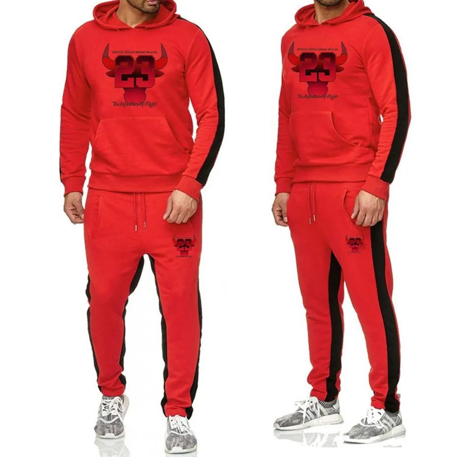 red nike sweatsuit mens