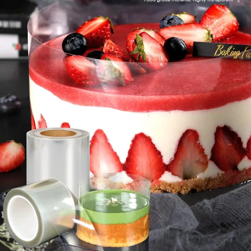 

1 Roll Mousse Cake Collar Transparent Membrane Baking Surrounding Edge Bounded Decorative Sheet Food Film Kitchen Decorating