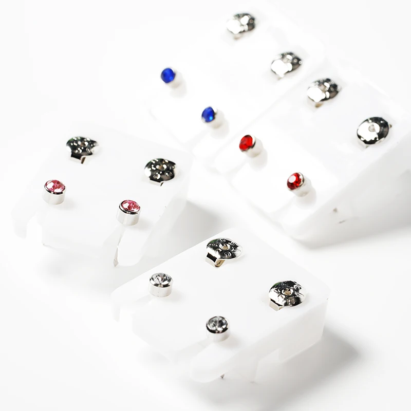

1set Two Colors Fashion Women Stud Earrings Jewelry For Girls Wholesale Bijoux Jewelry Brincos Mujer Anti-allergy Women Stud