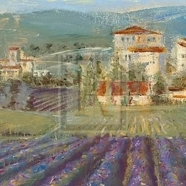 Provencal Village - Landscape Poster Print by Longo (36 x 12)