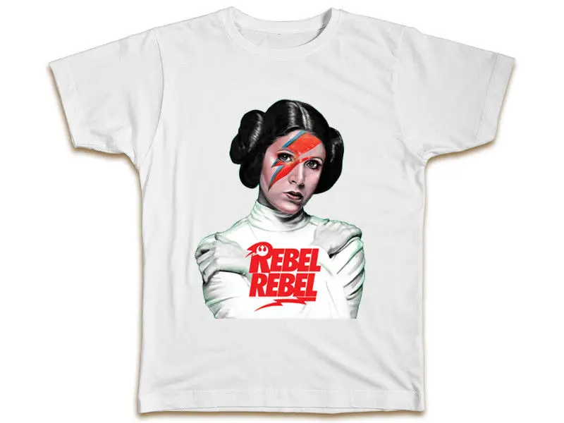 Rebel Rebel T-Shirt Princess Leia Carrie Fisher Star Wars Gift Birthday Top Free shipping Harajuku Tops Fashion Classic Rebel Rebel T-Shirt Princess Leia Carrie Fisher Star Wars Gift Birthday Top Free shipping Harajuku Tops Fashion Classic