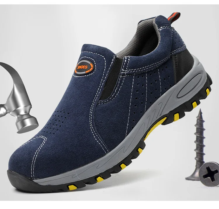 Steel Toe Safety Work Shoes Men Fashion Casual Breathable Non Slip Boots Labor Insurance Rubber Sole Puncture Proof Shoe 35-46 (3)
