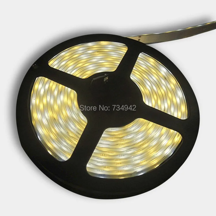 

5VDC Five Meter SMD5050-300 Dual Color IC Inside Flexible LED Strips 60 LEDs Per Meter White Background