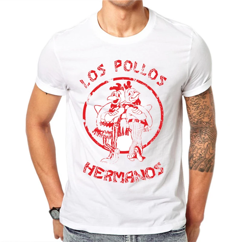 

LettBao Breaking Bad Shirt LOS POLLOS Hermanos T Shirt Chicken Brothers 2018 hot sale summer 100% cotton Funny Tshirt