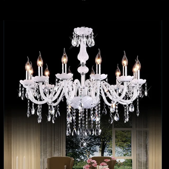 Schöne weiße kristall kronleuchter Moderne licht schlafzimmer leuchtet