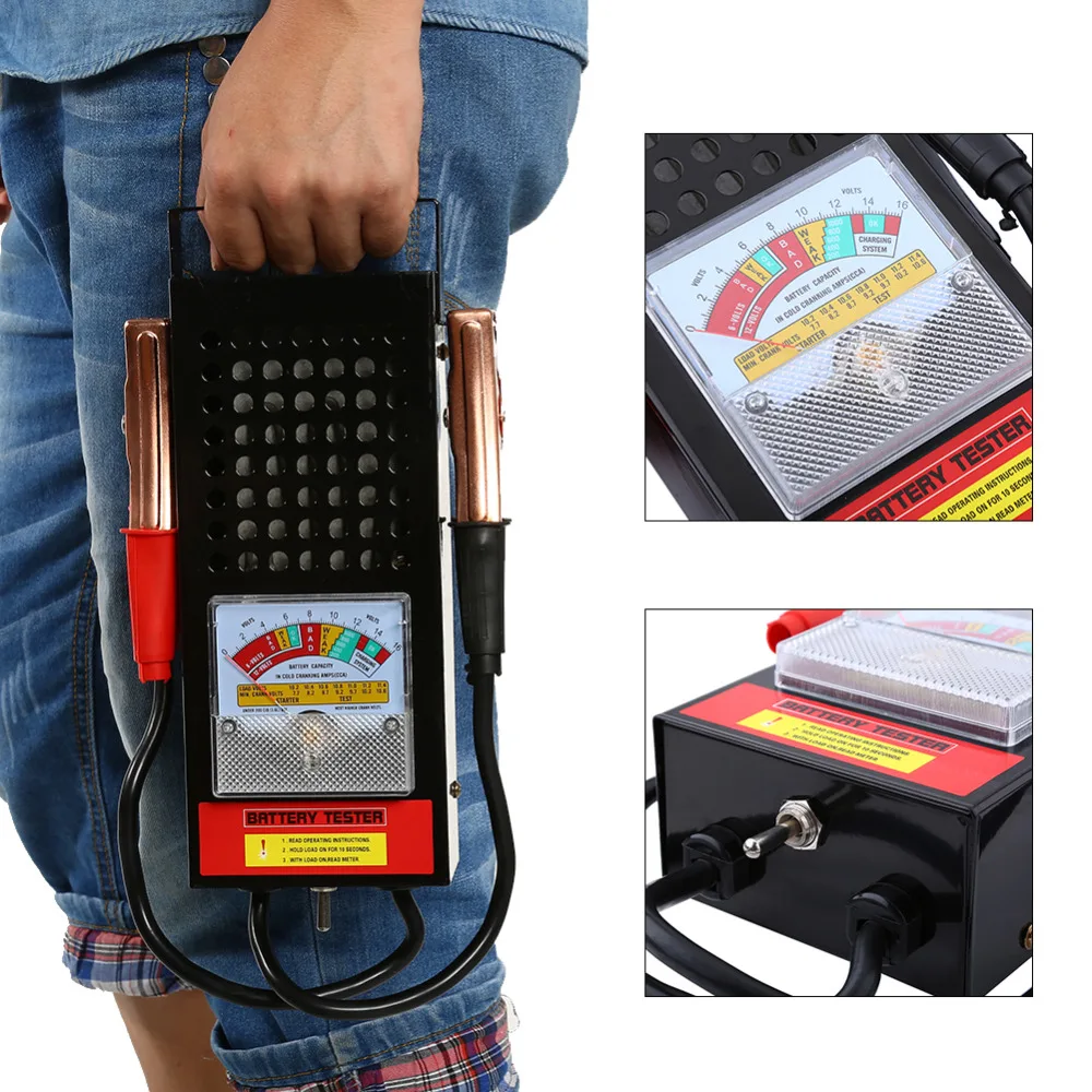 1 Pcs Car Vehicle Battery Tester Load Drop Charging System Analyzer Checker Tool 6V-12V 100Amp High Qualty