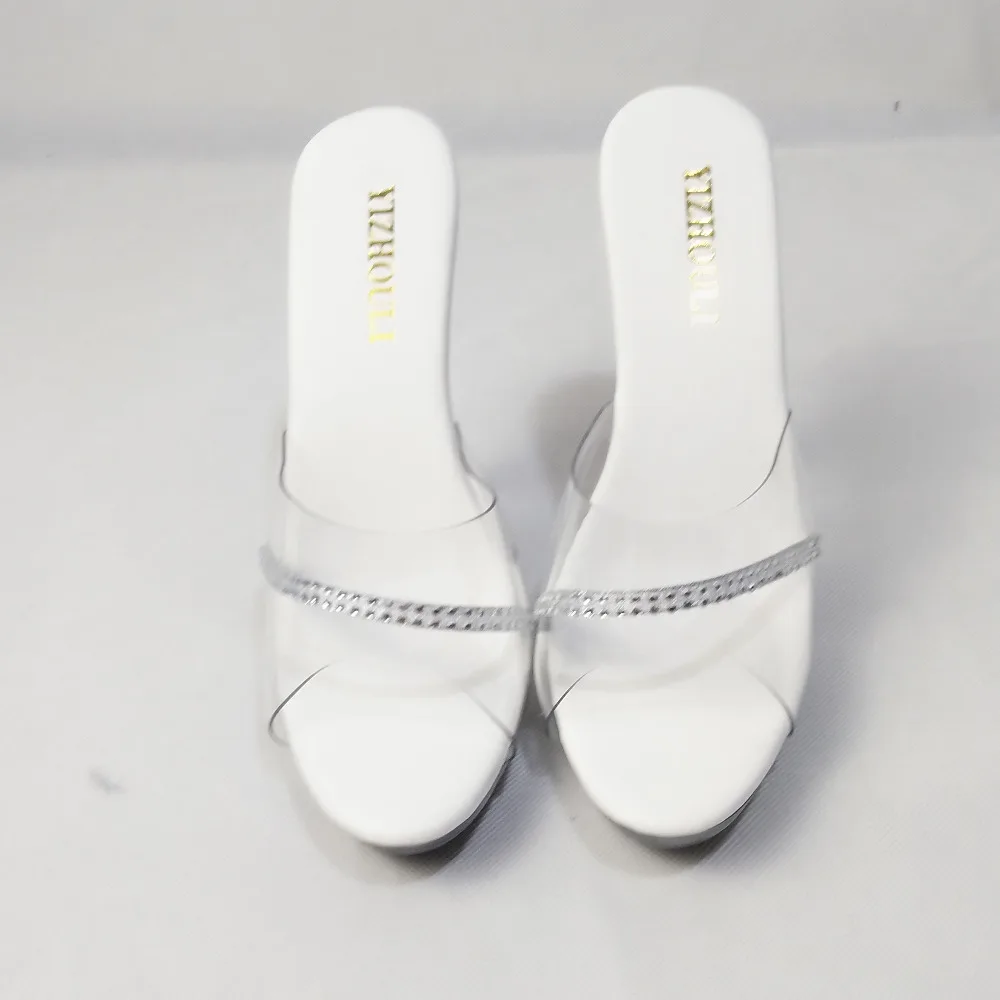 Туфли женские прозрачные на высоком каблуке 5 дюймов 13 см|stripper shoes|rhinestone stripper