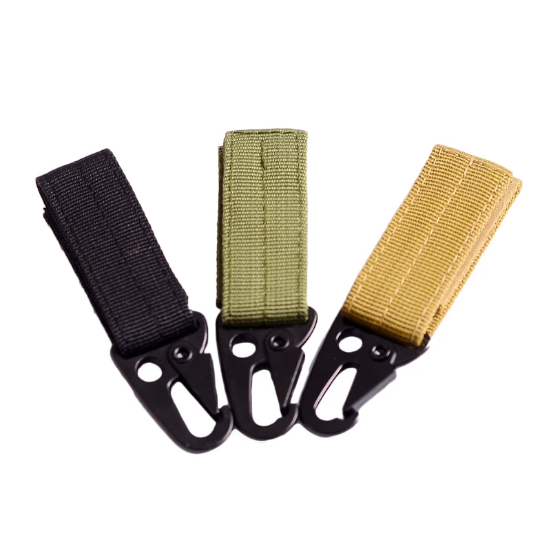 

1PCS High Stength Nylon Carabiner Lock Military keychain Hook Webbing Molle Buckle Outdoor Handing Belt Clip Buckle Travel Kit