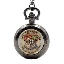 Новые кварцевые карманные часы Гарри Поттера Хогвартса школы колдовства и волшебства, мужские часы, женские подвесные часы с necklace ем