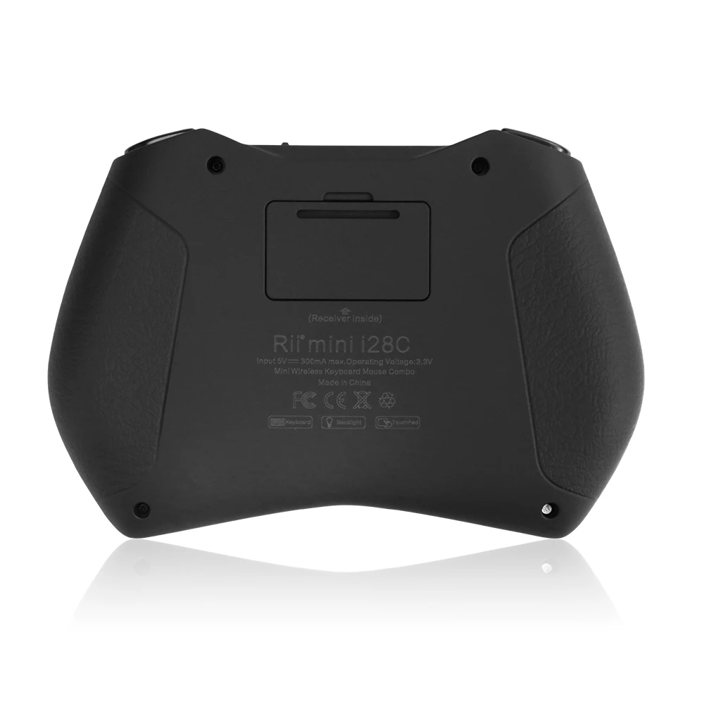  Original Rii i28C 2.4GHz Mini Russian Wireless Keyboard with Touchpad Air mouse Backlit Li-ion Batt