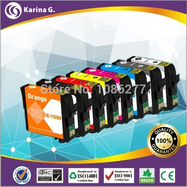 One set Compatible Ink Cartridges T1590 T1599 for Epson Stylus photo