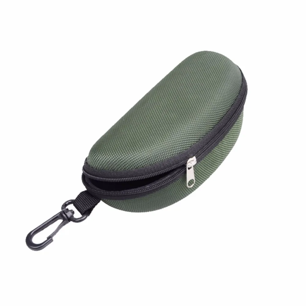 Новая портативная молния очки моллюска оболочка Жесткий Чехол для солнцезащитных очков защитная коробка - Color: Army green