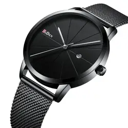 Новые модные мужские s часы лучший бренд класса люкс кварцевые часы мужские повседневные тонкие сетчатые стальные водостойкие спортивные