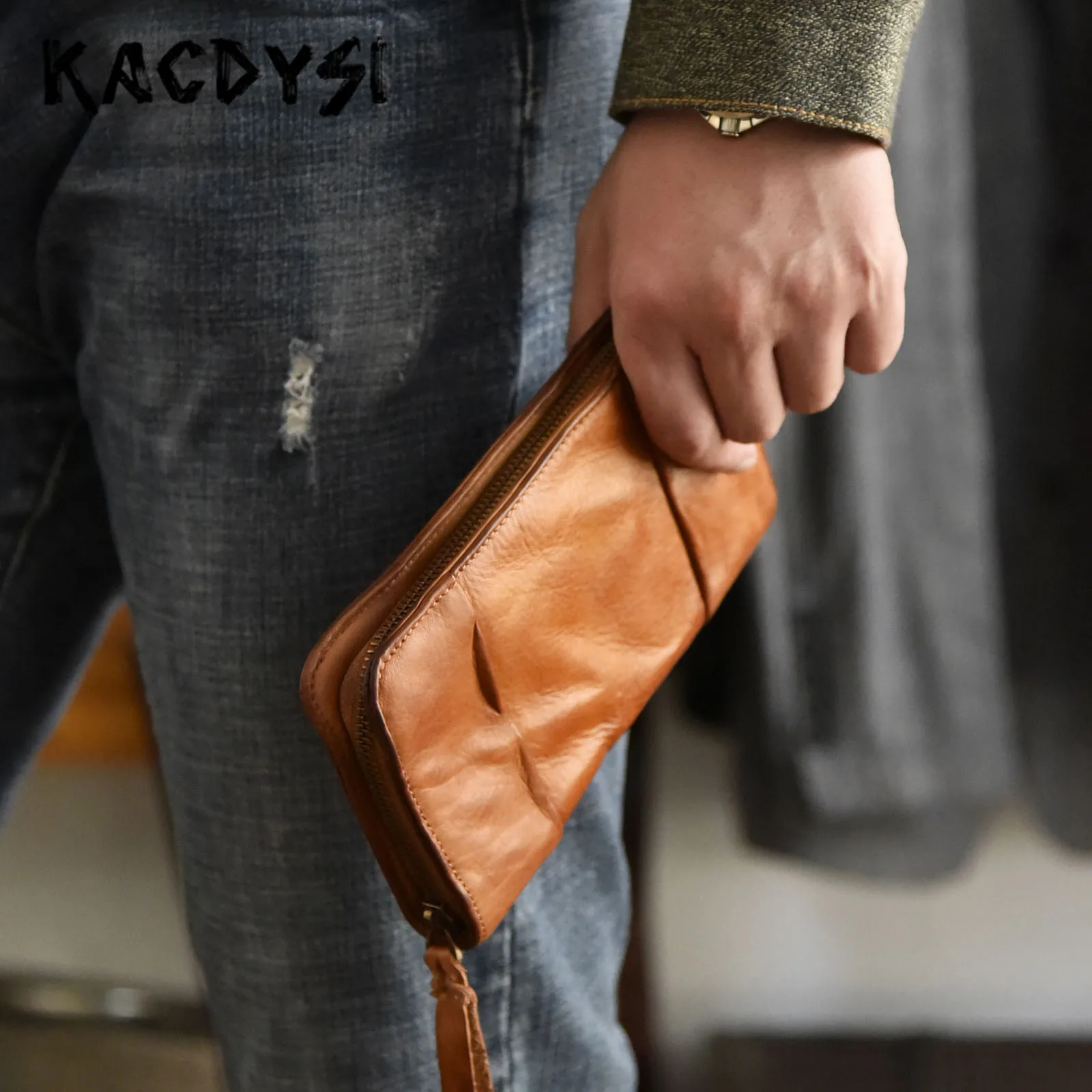 

Famous Vintage Large Men Wallets Zipper Genuine Leather Luxury Man Organizer Wallet Quality Male Clutch Purse ID Card Holder New