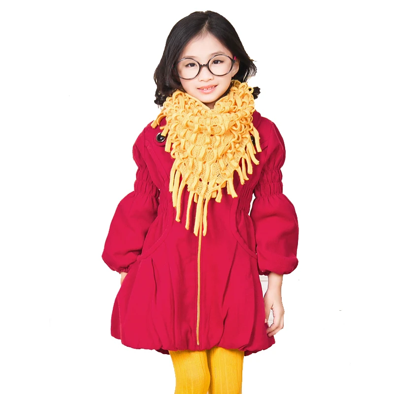 JJLKIDS Shipping Free Girls Dress Coat Princess Jacket Red & Dark Grey