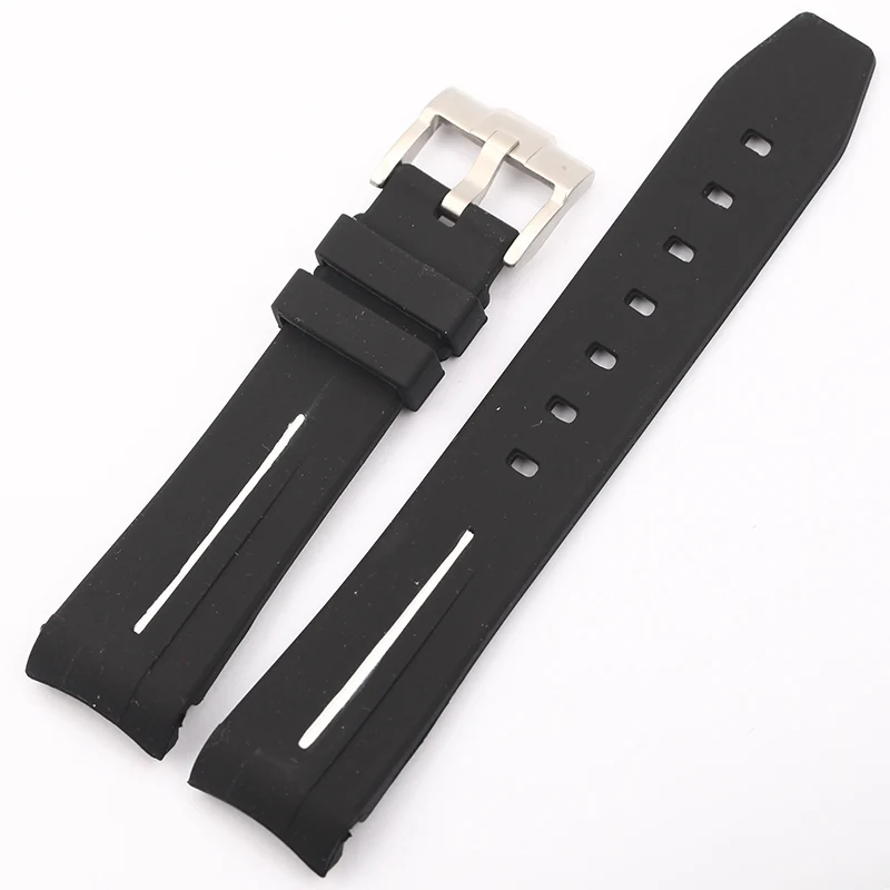 Plus Strap Rubber Waterproof Man Watchband Individuality Colorful Strap For 20MM Submariner Watch Stainless Steel Pin Watchstrap