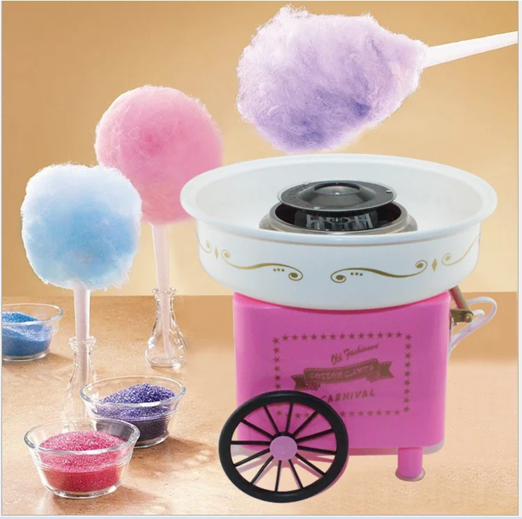 Home retro Mini Pink cotton candy mini cotton cotton candy machine 110V